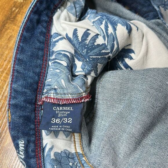 Tommy Bahama Mens Carmel Vintage Slim Jeans size W36 L32 - Picture 12 of 13